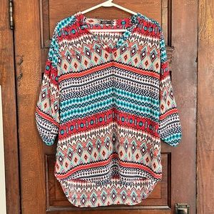 CURE | Aztec Style Blouse Women’s Size Large
